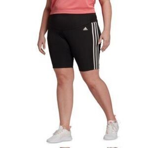 Adidas Women's Designed 2 Move High Rise Sport Shorts Plus Size, Black, Size 3X‎